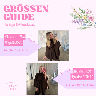 Langarm Poncho De Luxe - Taupe (inkl. Gürtel)