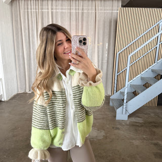Cute Stripes Strickjacke 2.0 - Green