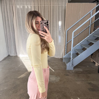 Basic Longsleeve Thick - Butter Yellow