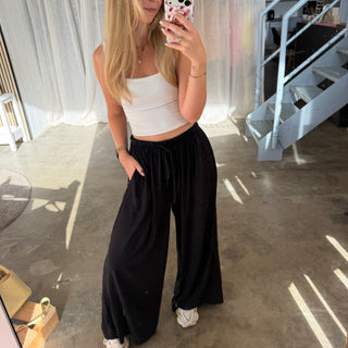 Basic Stoffhose -  Schwarz (XS-XXL)