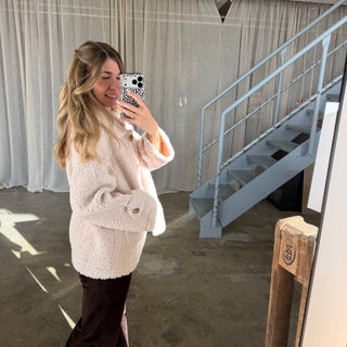 Autumn Teddy Jacke - Creme
