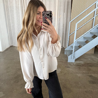 Rüschen Bluse - Creme