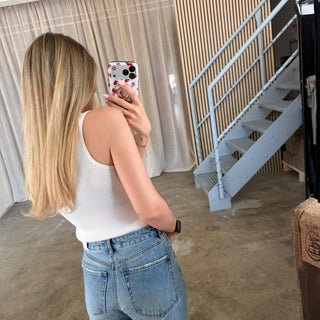 Casual Basic Top - Weiß