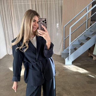 Oversized Blazer - Navi Blau