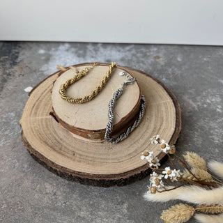 Twisted Swirl Armband | Silber