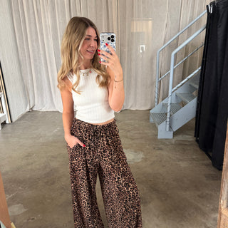 Basic Stoffhose Leo Edition - Coffee
