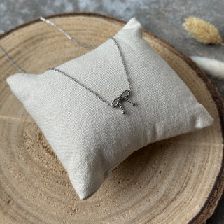 Schleifen Kette Mini Dotts | Silber