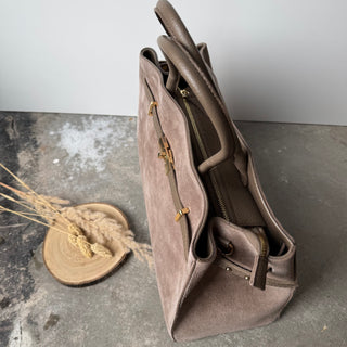Pippa De Luxe Tasche - Wildleder Taupe