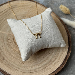 Schleifen Kette Mini Dotts | Gold