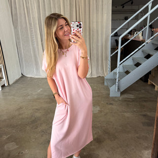 Oversize Kleid Molly - Butterstoff Babyrosa