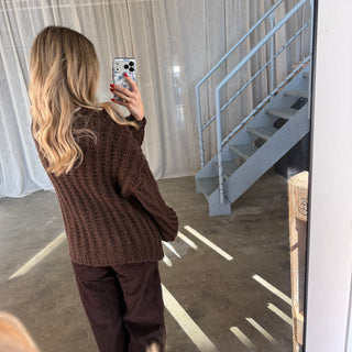 Strickjacke Lima Uni - Braun