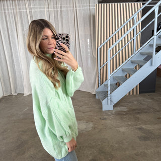Tangled Oversized Pulli - Lime