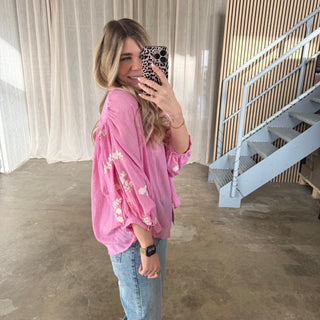 Flora Bluse - Pink