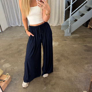 Basic Stoffhose - Dunkelblau (XS-XXL)