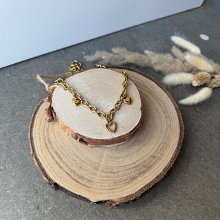 Chunky Hearts Kette | Gold