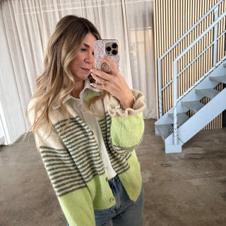 Cute Stripes Strickjacke 2.0 - Green