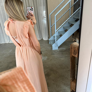 Musselinkleid Rosie - Apricot
