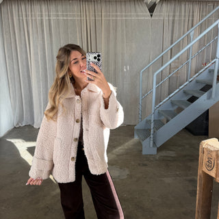 Autumn Teddy Jacke - Creme