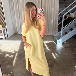 Oversize Kleid Molly - Butter Yellow