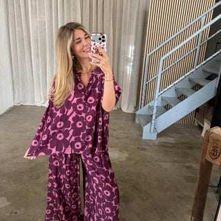 Bluse Amalfi Bloom - Berry