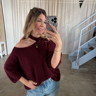 Strickshirt Zoe - Bordeaux