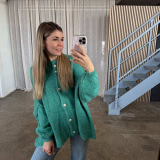 Midsize Strickjacke - Peppermint