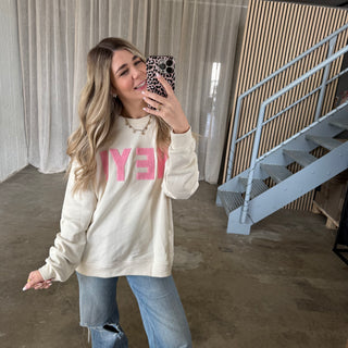 HEY! Sweatshirt - Creme