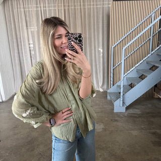 Flora Bluse - Olive