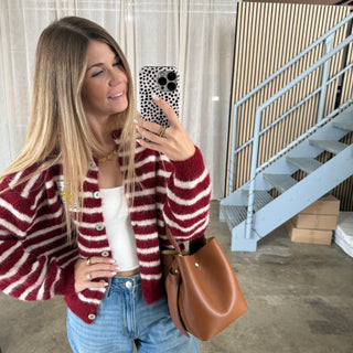Smile Strickjacke - Bordeaux