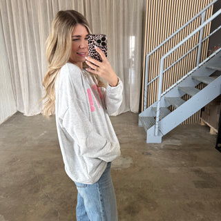 HEY! Sweatshirt - Hellgrau