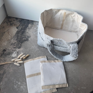 Fluffy Organizer Bag - Ice