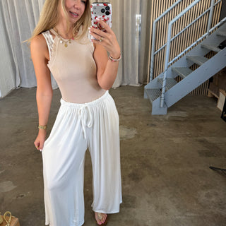 Basic Stoffhose - Weiß (XS-XXL)