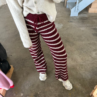 Hose Comfy - Creme x Bordeaux