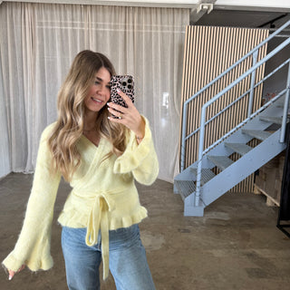Wickeljacke Rüschen - Butter Yellow