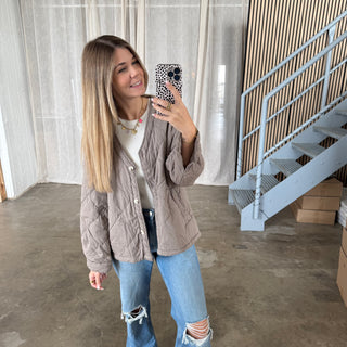 Steppjacke Taupe
