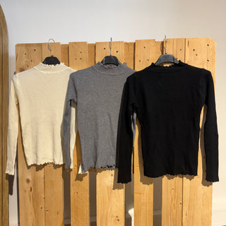 Ripped Longsleeve Rüschen (neu)