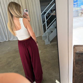 Basic Stoffhose - Bordeaux (XS-XXL)