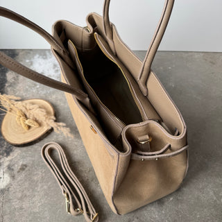 Pippa De Luxe Tasche - Wildleder Creme