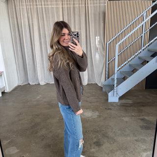 Zipp Jacke - Taupe