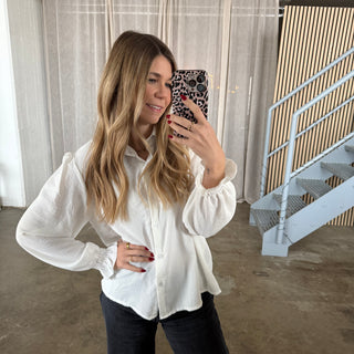 Rüschen Bluse - Weiß