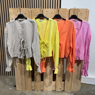 Musselinbluse Small Bow