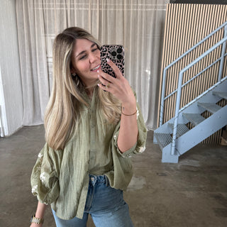 Flora Bluse - Olive