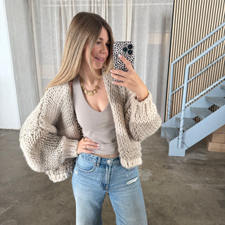 Cozy Cutie Strickjacke - Beige