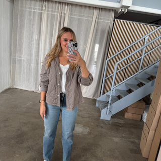 Steppjacke Taupe