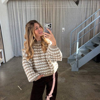 Pops Pulli Stripes - Beige