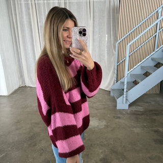 Pulli Blocks  - Bordeaux x Pink