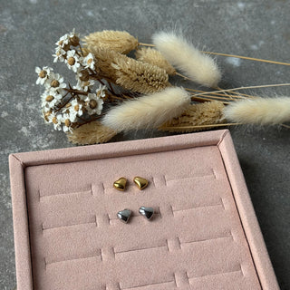 Mini Chunky Hearts Stecker | Silber