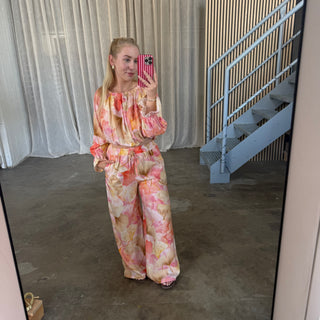 Off Shoulder Top Tropical - Rosa