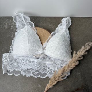 Spitzen Bralette - Weiß