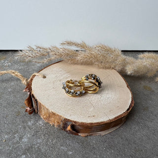 Small Summer Creolen | Gold x Schwarz